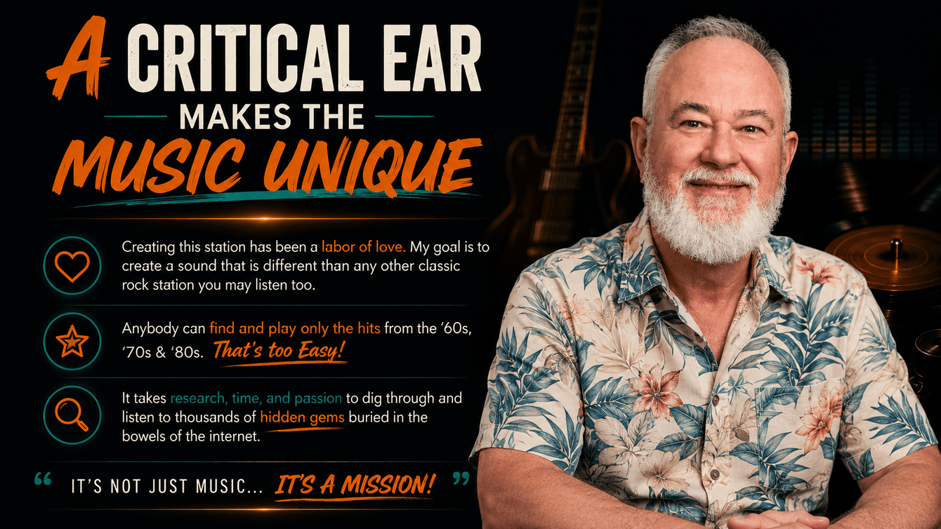 Curated With Passion (and a Critical Ear)  Every song you hear on CLIRadio is hand-selected. If it doesn’t fit the era, the sound, or the soul of the station—it doesn’t make the playlist.  Anyone can program the hits. Finding the hidden gems, the overlooked tracks, and the deep cuts buried in albums and archives takes time, research, and genuine passion. That’s what makes CLIRadio different.